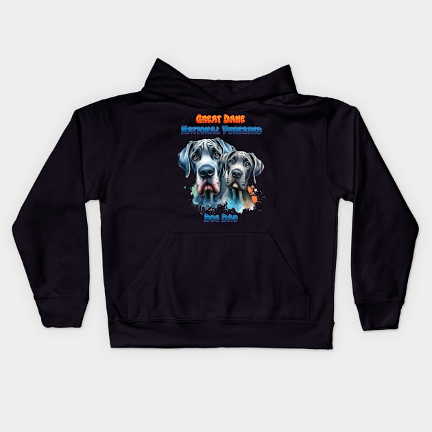 Dynamic Duo: Great Dane National Purebred Dog Kids Hoodie by coollooks